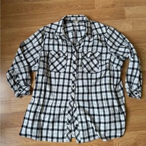 Plaid Button-Up Tunic‎ by Duluth Trading 3X